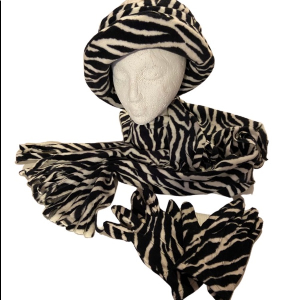 Zebra Print Women's Accessory Set